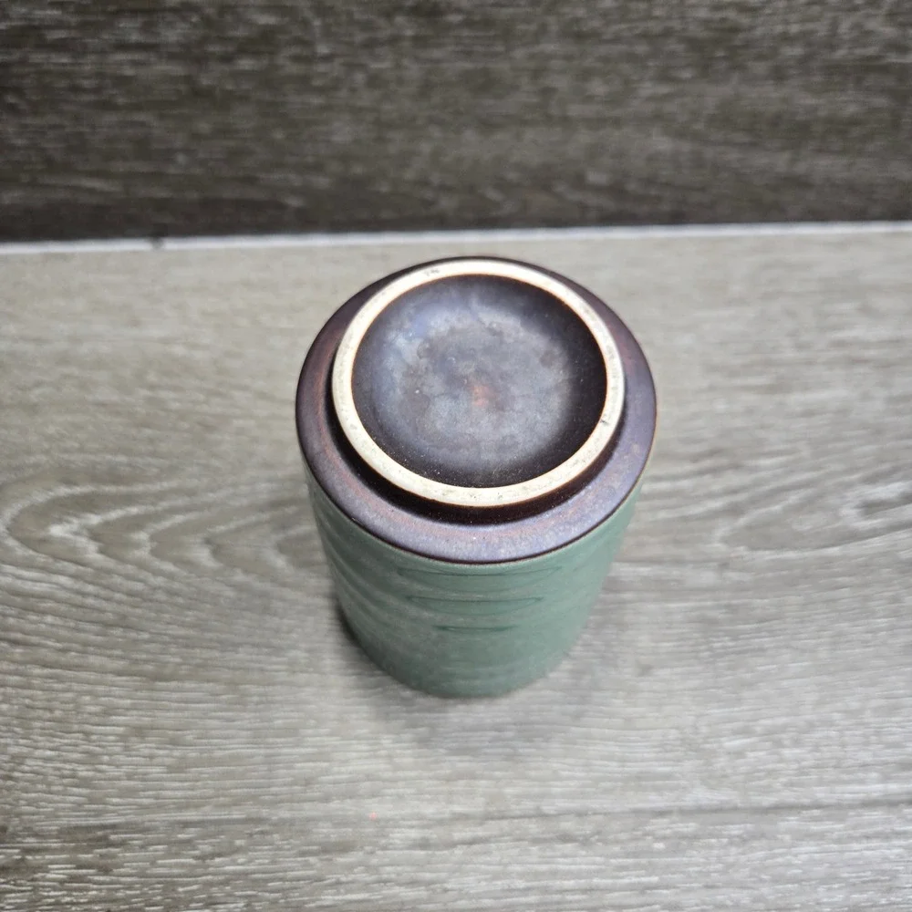 Green Glaze Ceramic Tea Cup 3.5